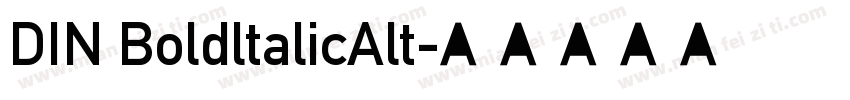 DIN BoldltalicAlt字体转换